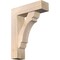 Ekena Millwork Olympic Block Smooth Bracket w/ Offset Brace, Douglas Fir, 7 1/2"W x 26"D x 34"H BKT0806X26X34OLY05SDF - alternate 1